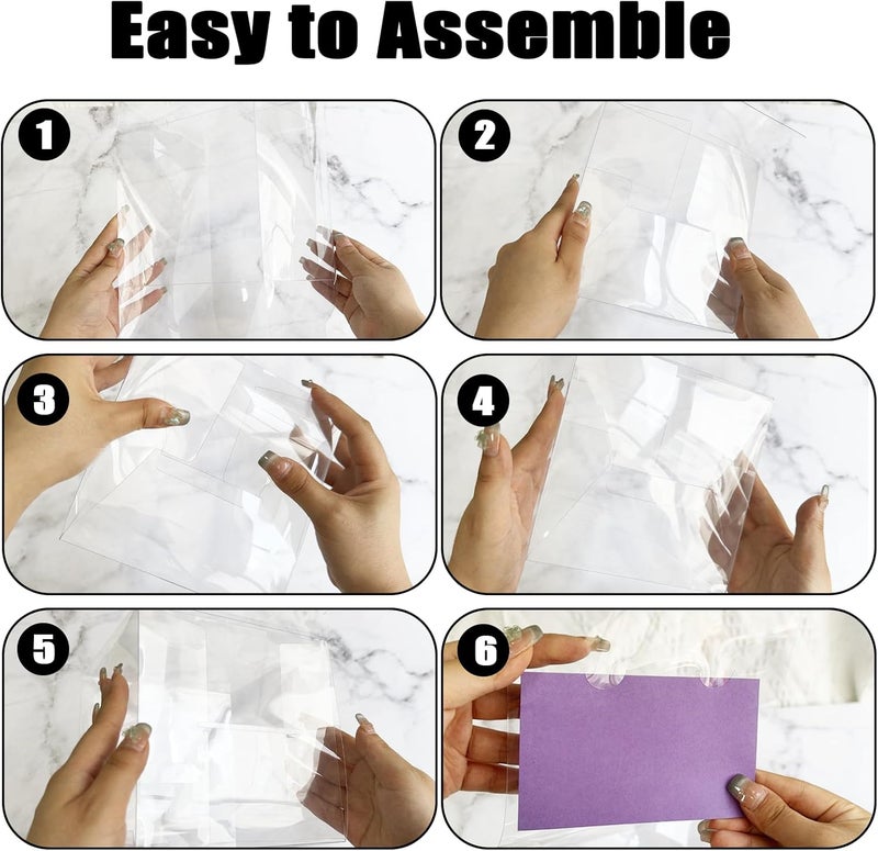 Ysglory 20 Pack Clear Raffle Ticket Box Suggestion Voting Box with Slot Donation Ballot Boxes for Collecting Business Card Voting Contest, 6 x 6 x 6 Inches (Clear) - Image 5